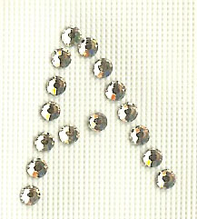 Hot Fix Rhinestone Letter A